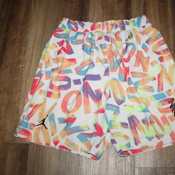 EUC Men's LARGE Jordan ZION Retro Letter Graphics Dri Fit Performance Shorts - Picture 2 of 8